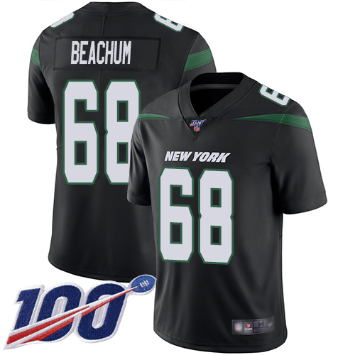 New York Jets Limited Black Men Kelvin Beachum Alternate Jersey NFL Football 68 100th Season Vapor Untouchable